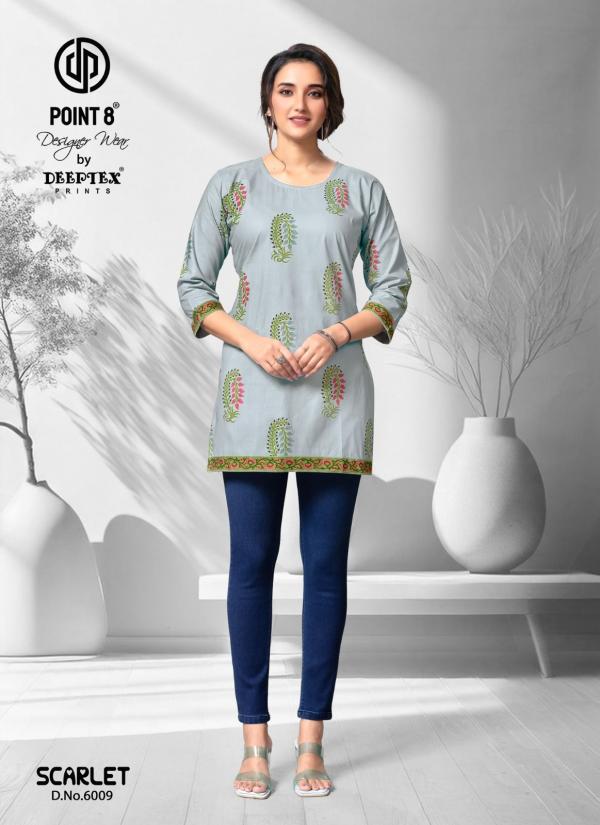 Deeptex Scarlet Vol 6 Cotton Poplin Short Kurti Collection